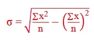 standard deviation formula